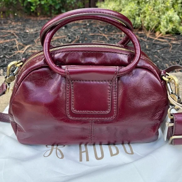 NWT New Hobo Shelia Small Satchel Merlot Leather Retired Rare - Picture 3 of 8
